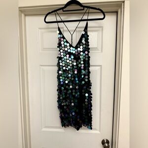 Sequin Black mini dress unbranded like new